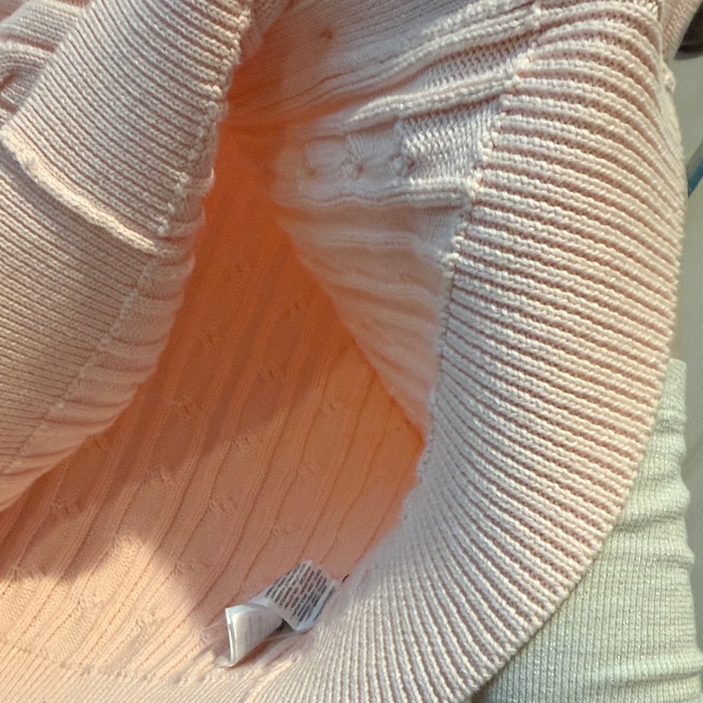 Polo by Ralph Lauren Soft Pink Cable Knit Cardigan - Picture 6 of 7